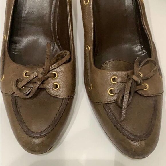 BALENCIAGA LEATHER BROWN PUMPS SIZE 40 US … - Picture 4 of 8